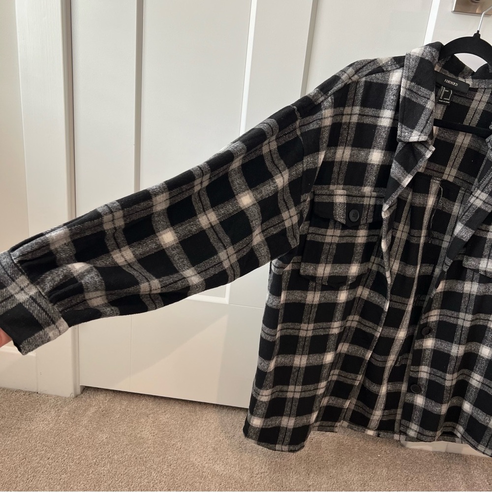 Plaid Button Up Shacket - Picture 8 of 9